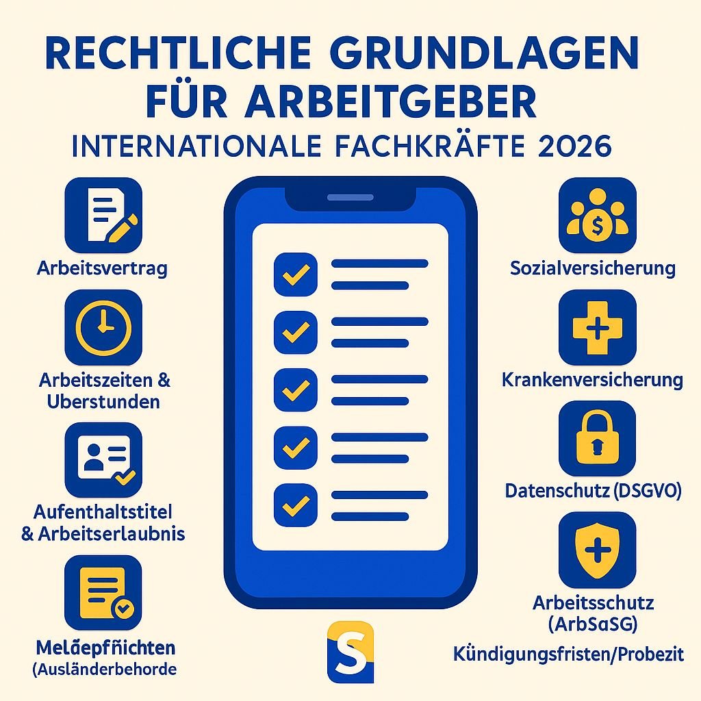 Rechtliche Grundlagen für Arbeitgeber: Was Sie bei internationalen Fachkräften beachten müssen (2026)